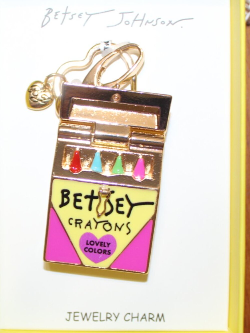 NWT Betsey Johnson crayon Box bag charm/ key chain Super Cute!! - Picture 4 of 8